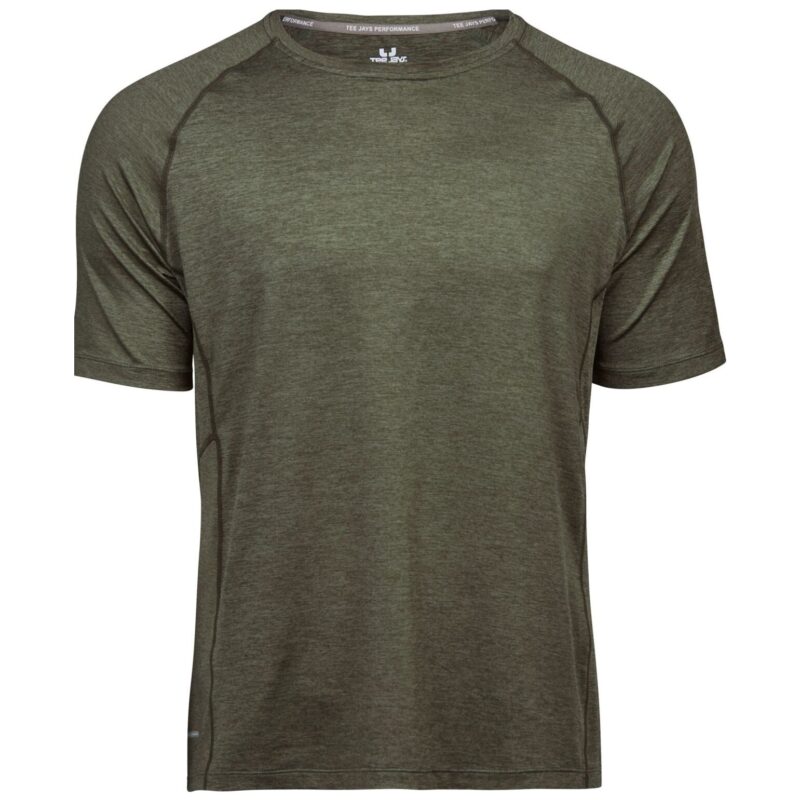 Tee Jays Men's CoolDry Tee - Olive Melange