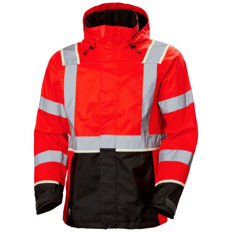 Helly Hansen Uc-Me Shell Jacket - Hi Vis Red/Ebony