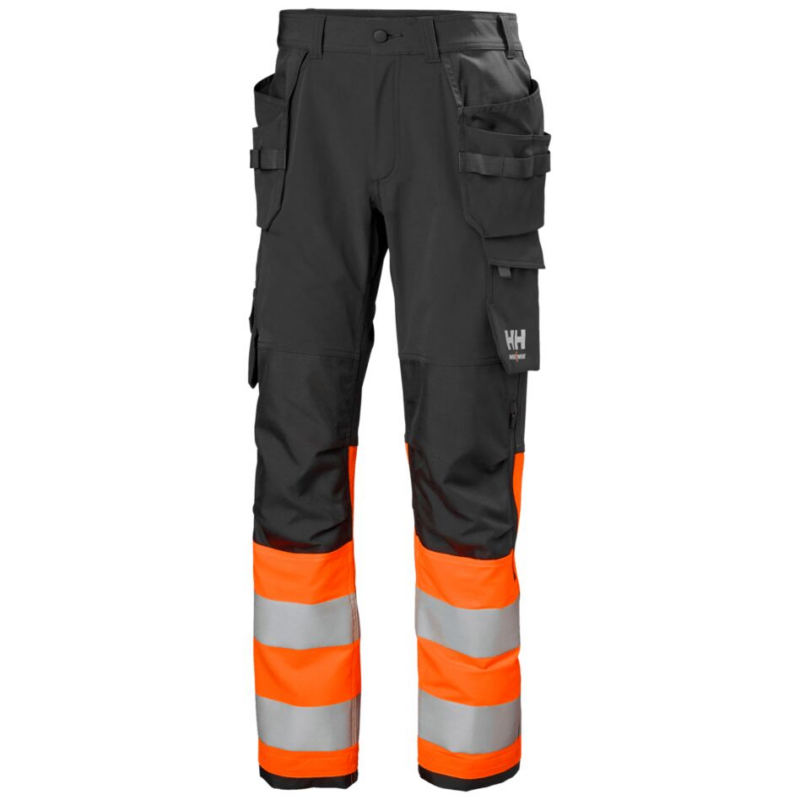 Helly Hansen Alna 4X Construction Trousers Class 1 - Orange/Ebony