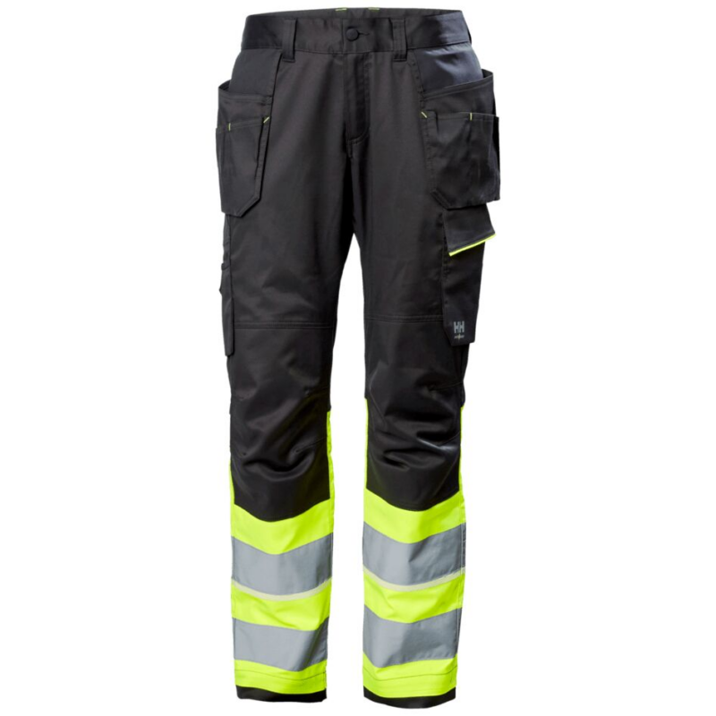 Helly Hansen Uc-Me Construction Trousers Cl1 - Hi Vis Yellow/Ebony