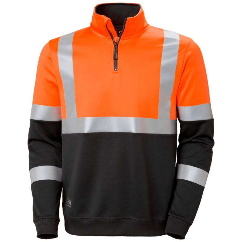 Helly Hansen Addvis Half Zip Sweatshirt Class 1 - Orange/Ebony