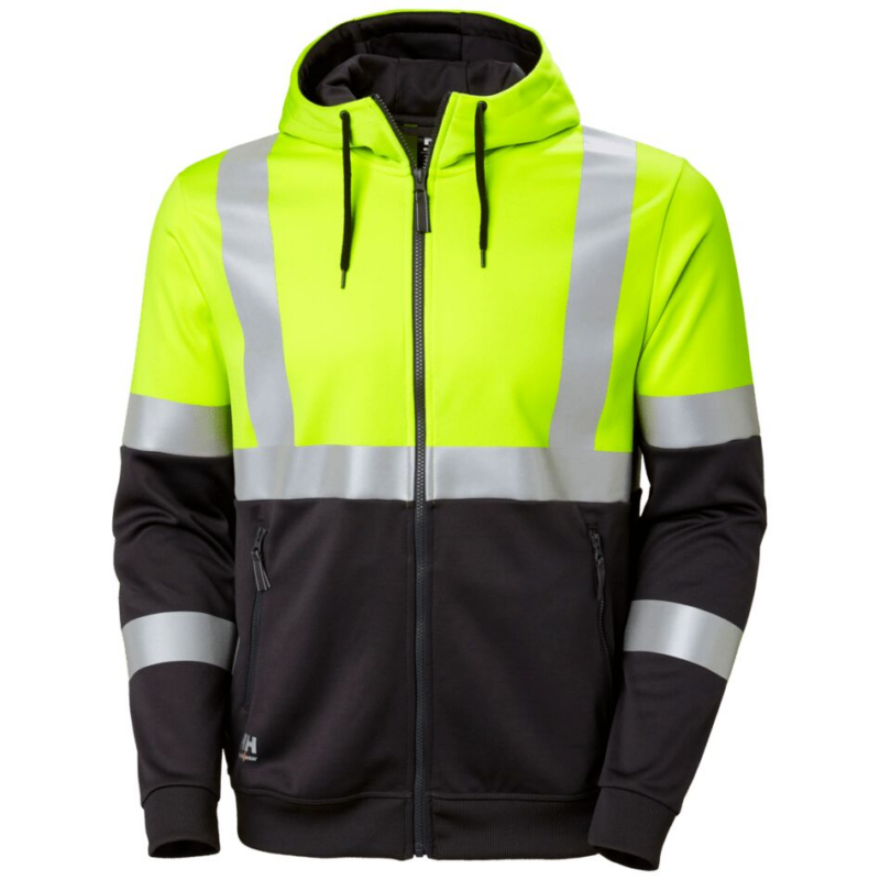 Helly Hansen Addvis Zip Hoodie Class 1 - Yellow/Ebony