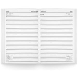 VELURA 2026 A4 Hardback Page a Day Full Page Weekends Diary