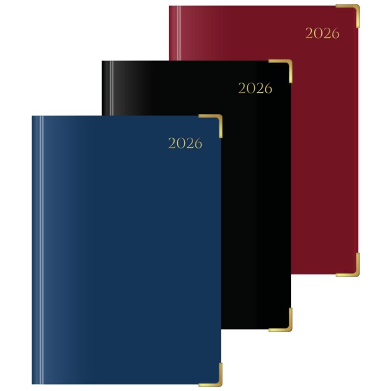 U. 2026 Luxury A4 Hardback Page a Day Half Page Weekends Diary