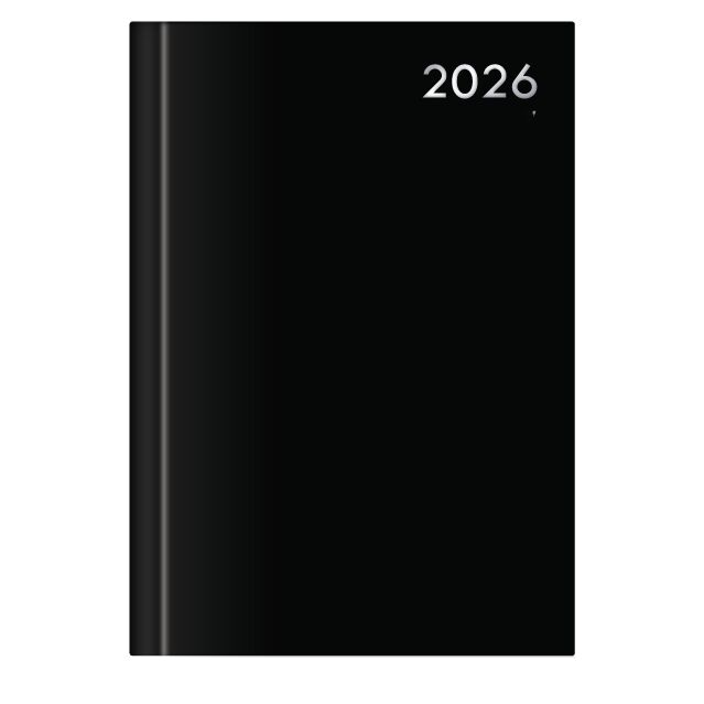 U. 2026 Pocket Hardback Week To View Diary - Black