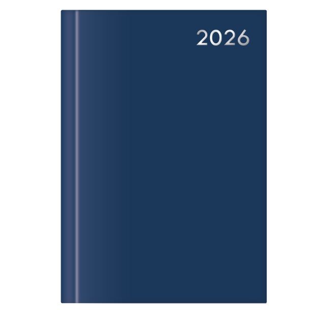 U. 2026 Pocket Hardback Week To View Diary - Navy Blue