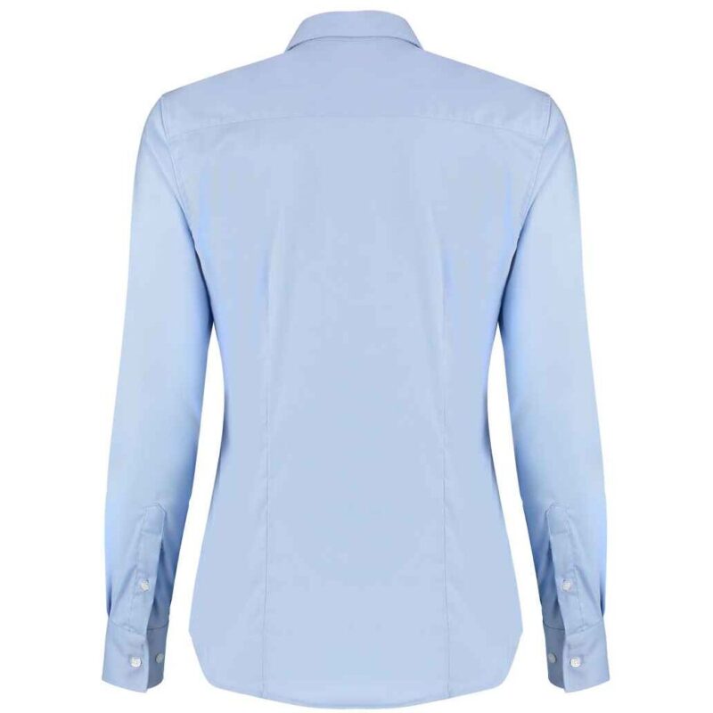 Kustom Kit Ladies Long Sleeve Tailored Stretch Oxford Shirt