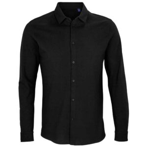 NEOBLU Basile Organic Cotton Long Sleeve Pique Shirt