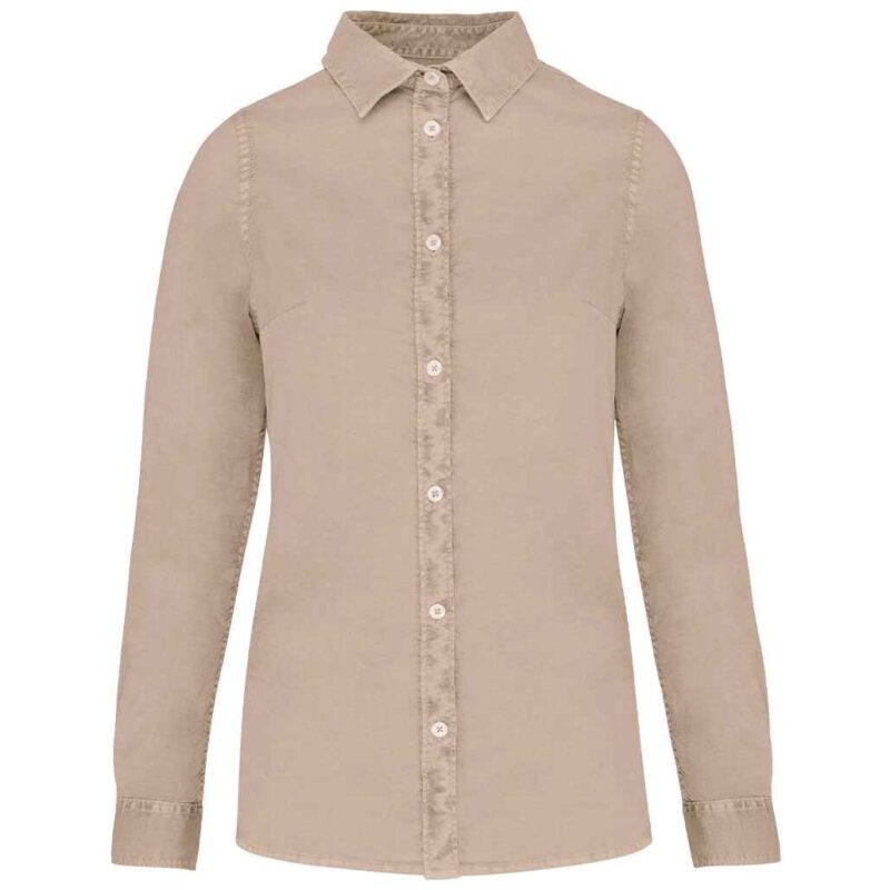 Native Spirit Ladies Washed Long Sleeve Shirt
