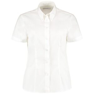 Kustom Kit Ladies Premium Short Sleeve Tailored Oxford Shirt