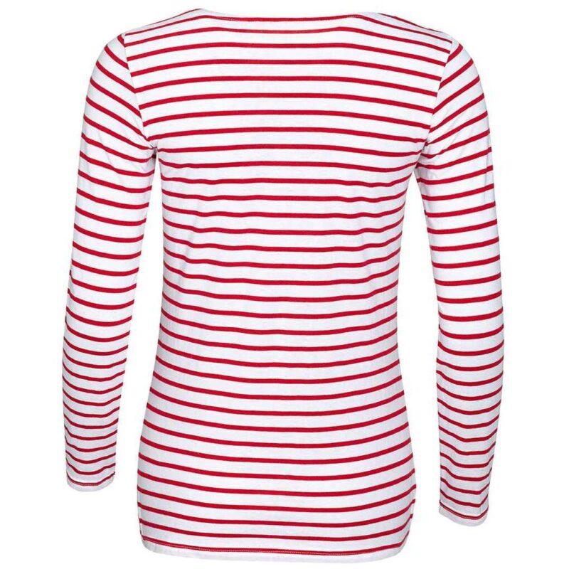 SOL'S Ladies Marine Long Sleeve Striped T-Shirt