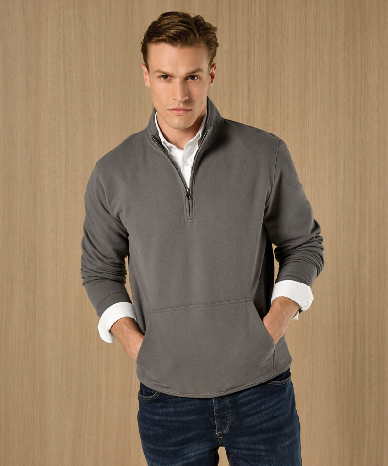 Kustom Kit Regular Fit 1/4 Zip Pique Sweatshirt