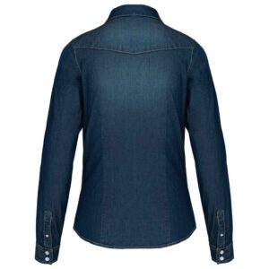 Kariban Ladies Long Sleeve Denim Shirt