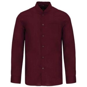 Kariban Long Sleeve Mandarin Collar Shirt