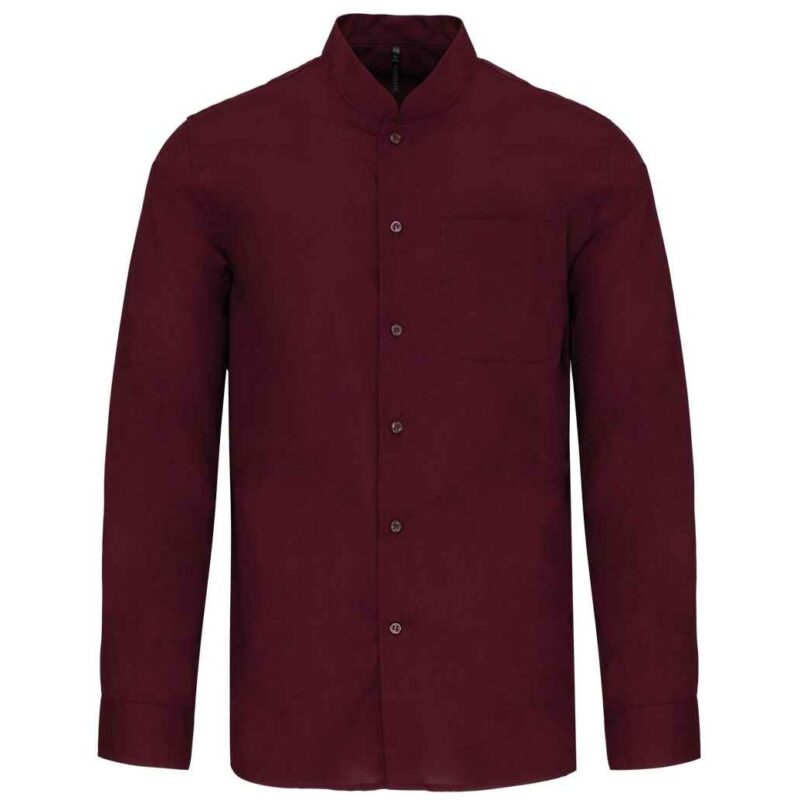 Kariban Long Sleeve Mandarin Collar Shirt