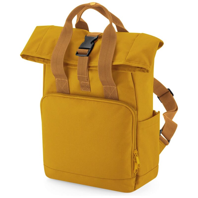 BagBase Recycled Mini Twin Handle Roll-Top Backpack