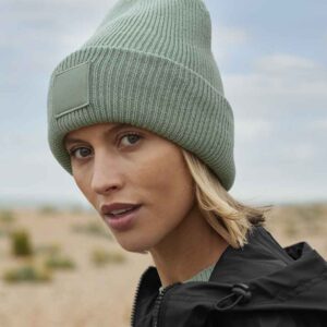 Beechfield Deep Cuff Tonal Patch Beanie