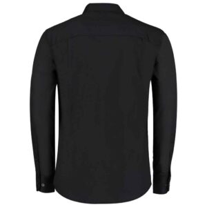 Kustom Kit Long Sleeve Tailored Mandarin Collar Shirt