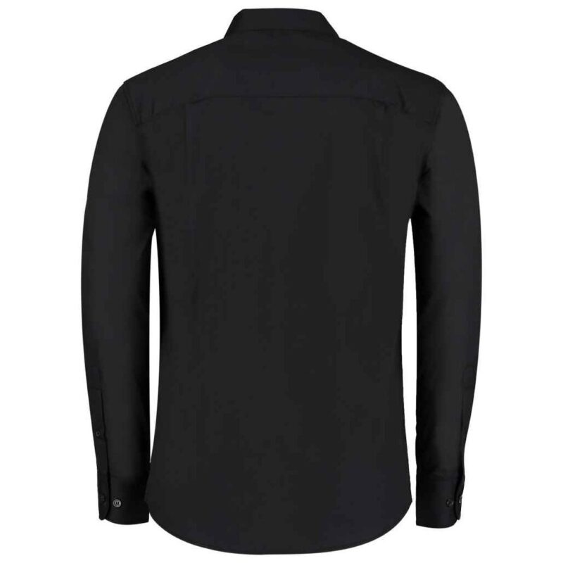 Kustom Kit Long Sleeve Tailored Mandarin Collar Shirt