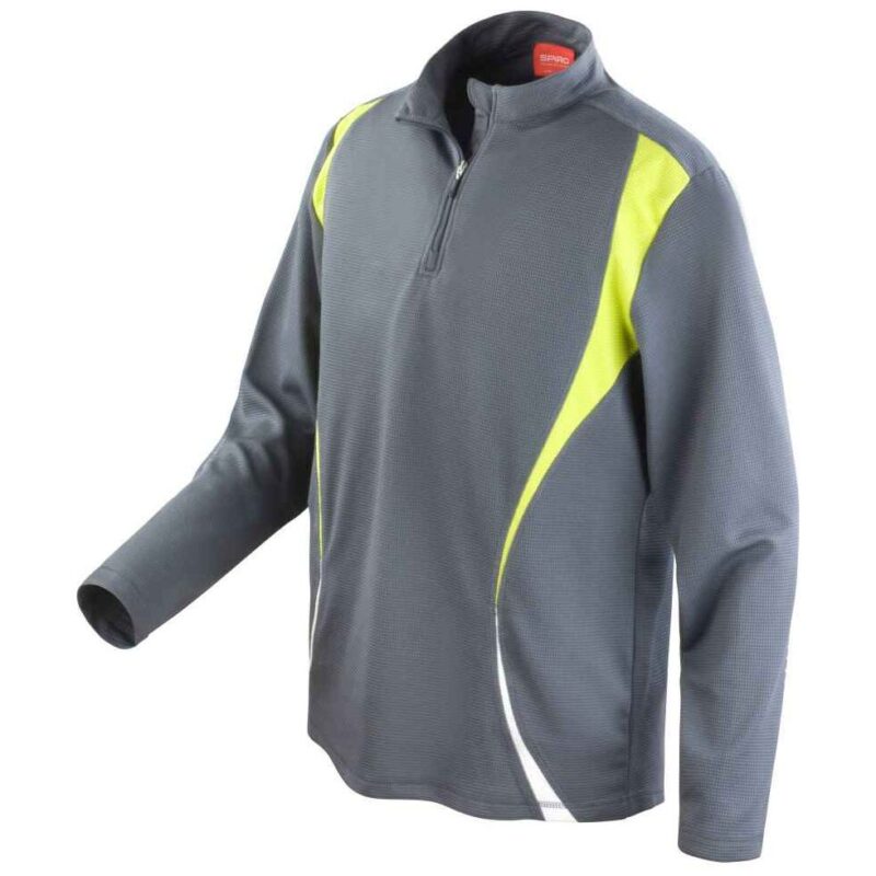 Spiro Unisex Zip Neck Trial Training Top