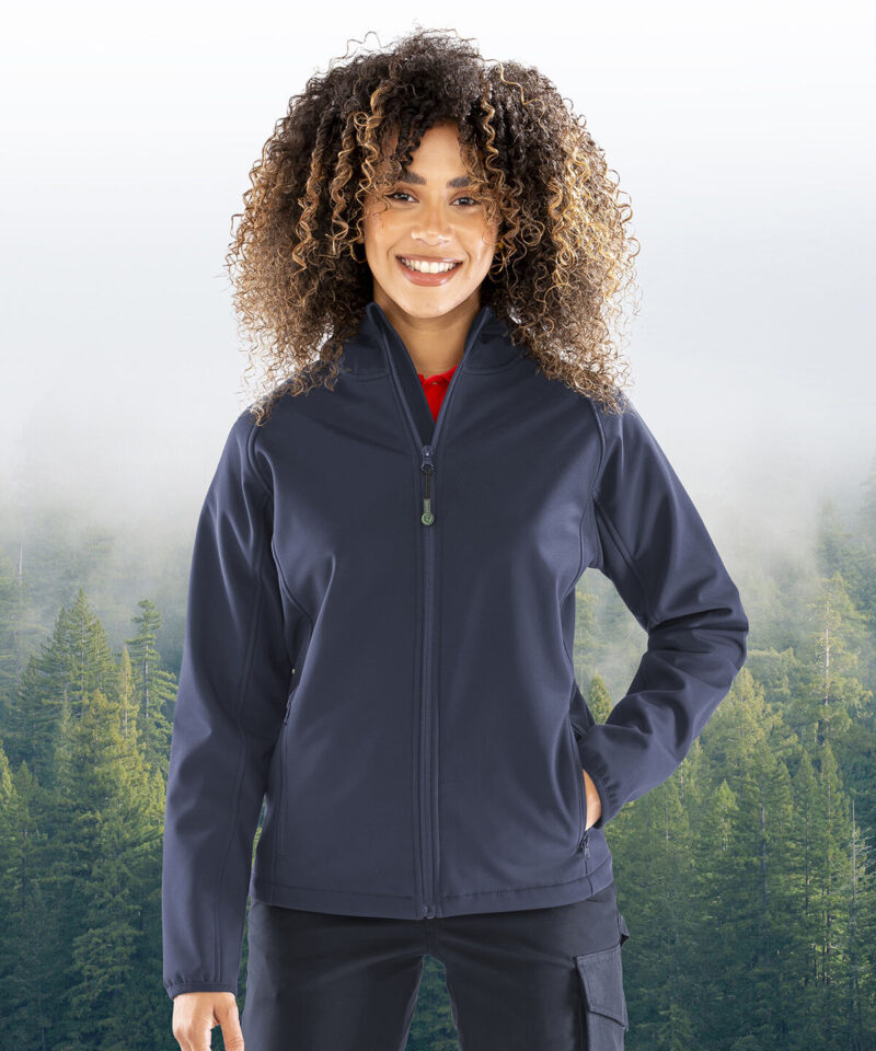 Result Recycled Ladies Three Layer Printable Hooded Soft Shell Jacket
