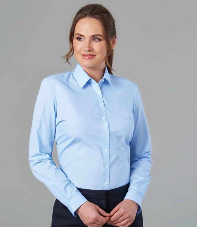 Brook Taverner Ladies Selene Long Sleeve Poplin Shirt