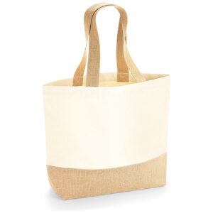 Westford Mill Jute Base Canvas Tote Bag