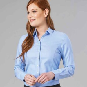 Brook Taverner Ladies Albany Long Sleeve Classic Oxford Shirt
