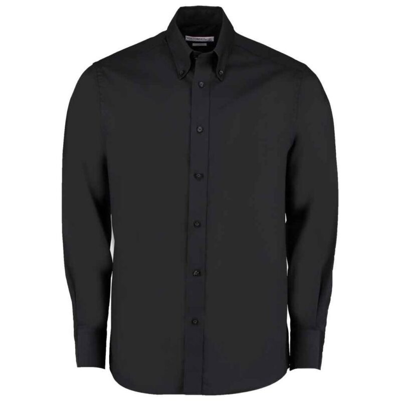 Kustom Kit Premium Long Sleeve Tailored Oxford Shirt