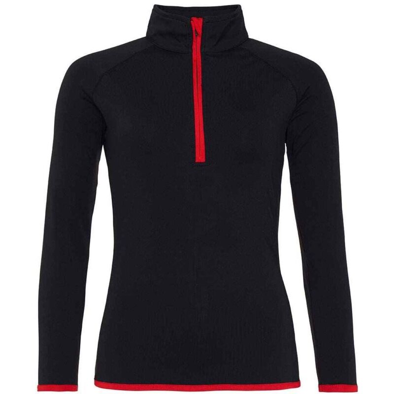AWDis Ladies Cool Half Zip Sweat Top