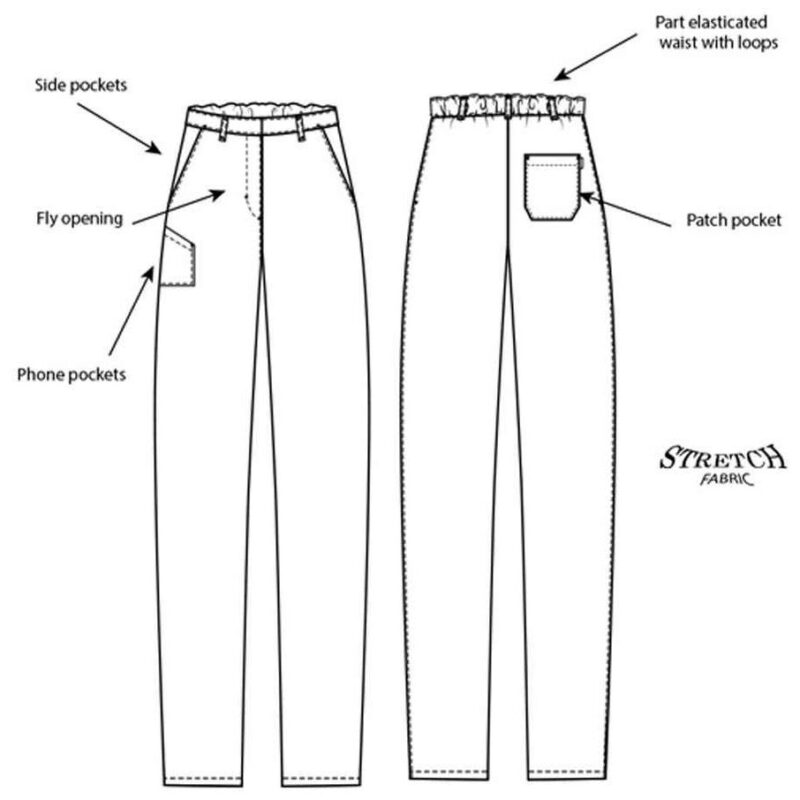 ADC Ladies Slim Fit Stretch Trousers