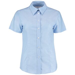 Kustom Kit Ladies Short Sleeve Tailored Workwear Oxford Shirt