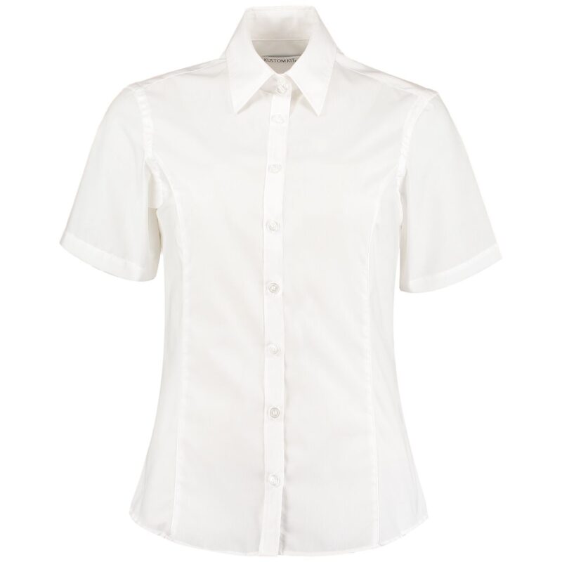 Kustom Kit Ladies Short Sleeve Tailored Business Shirt