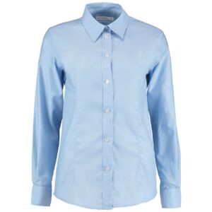 Kustom Kit Ladies Long Sleeve Tailored Workwear Oxford Shirt
