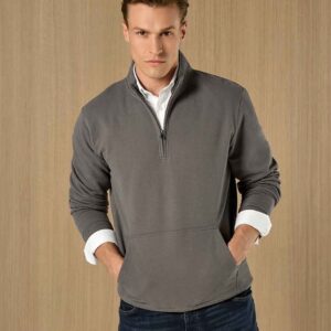 Kustom Kit Regular Fit 1/4 Zip Pique Sweatshirt