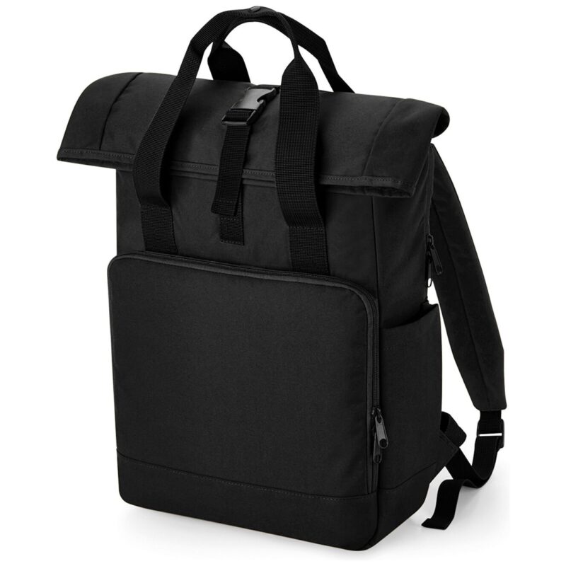 BagBase Recycled Twin Handle Roll-Top Laptop Backpack