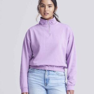 AWDis Ladies Cropped 1/4 Zip Sweatshirt