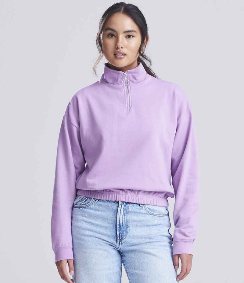 AWDis Ladies Cropped 1/4 Zip Sweatshirt