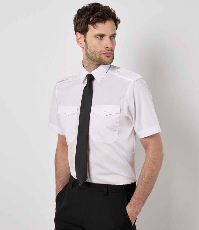 Kustom Kit Short Sleeve Tailored Pilot Shirt