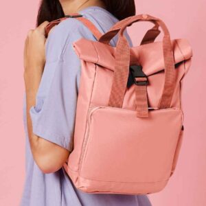 BagBase Recycled Mini Twin Handle Roll-Top Backpack