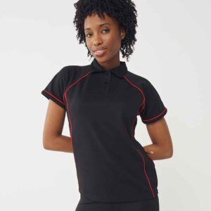 Finden + Hales Ladies Performance Piped Polo Shirt