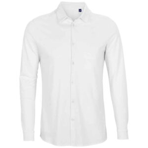 NEOBLU Basile Organic Cotton Long Sleeve Pique Shirt
