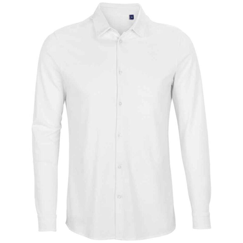 NEOBLU Basile Organic Cotton Long Sleeve Pique Shirt