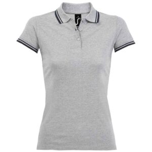 SOL'S Ladies Pasadena Tipped Cotton Pique Polo Shirt
