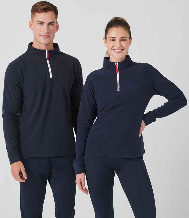Finden + Hales Zip Neck Piped Micro Fleece