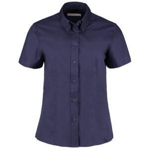 Kustom Kit Ladies Premium Short Sleeve Tailored Oxford Shirt