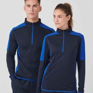 Finden + Hales Contrast Zip Neck Midlayer Top