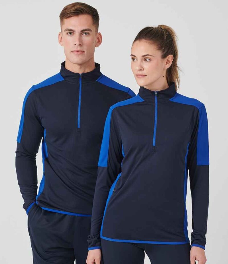 Finden + Hales Contrast Zip Neck Midlayer Top