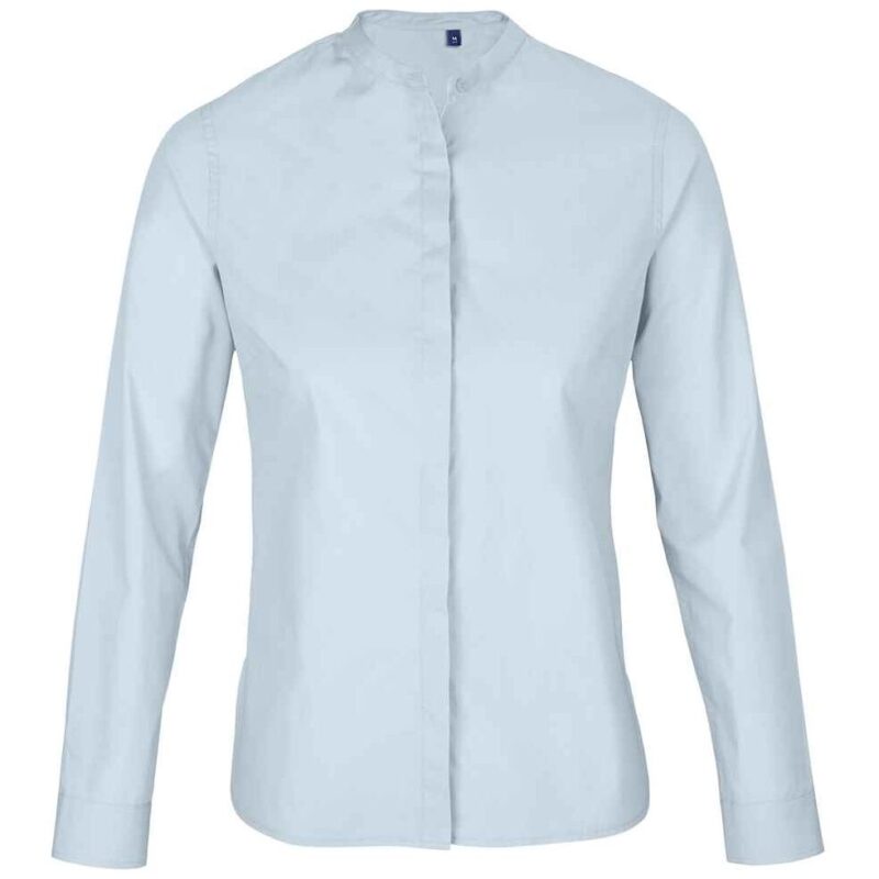 NEOBLU Ladies Bart Mao Collar Long Sleeve Poplin Shirt