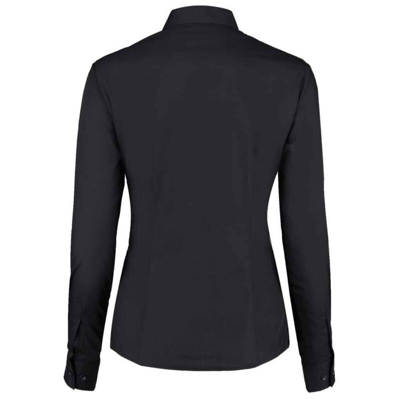 Kustom Kit Ladies Long Sleeve Tailored Mandarin Collar Shirt